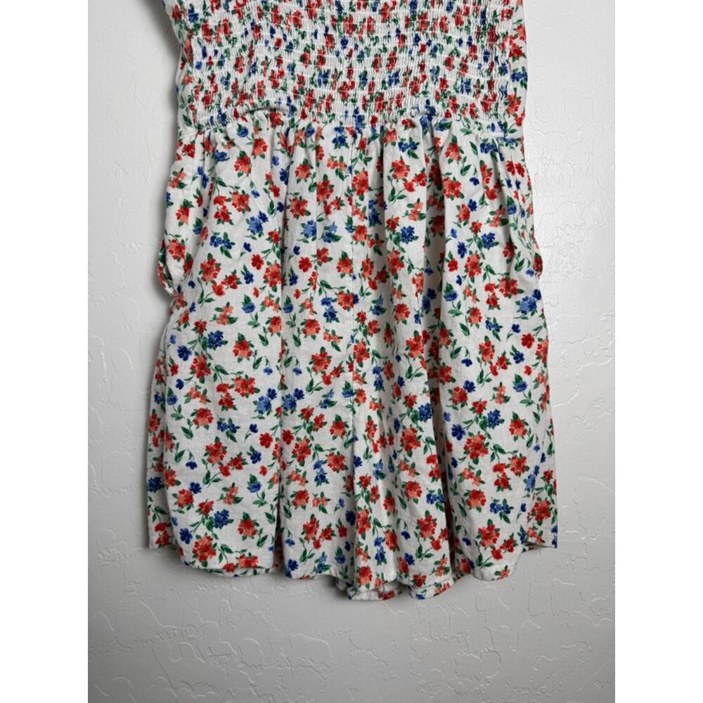 Old Navy Red, White, & Blue Cami Romper Sweetheart Neckline Floral Print XS - Picture 11 of 11